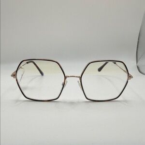 Tom Ford Brown Hexagonal Glasses TF5615 No Case